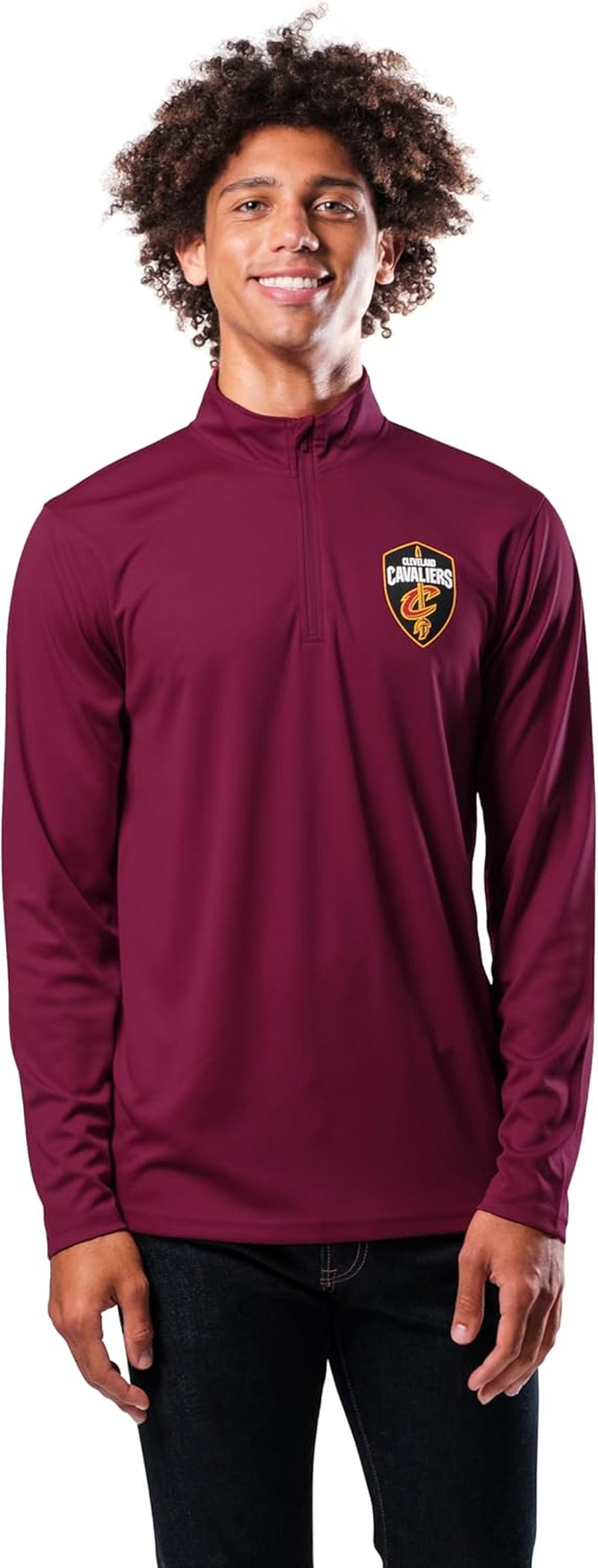 Men's NBA Official Super Soft Long Sleeve Quarter Zip T-Shirt