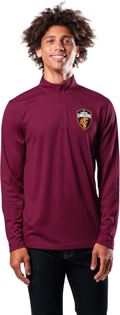 Men's NBA Official Super Soft Long Sleeve Quarter Zip T-Shirt