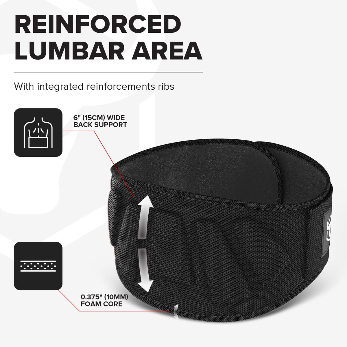 Weightlifting Belt for Men and Women - 6-Inch Auto-Lock Back Support for Weightlifting, Fitness, Cross Training, and Powerlifting