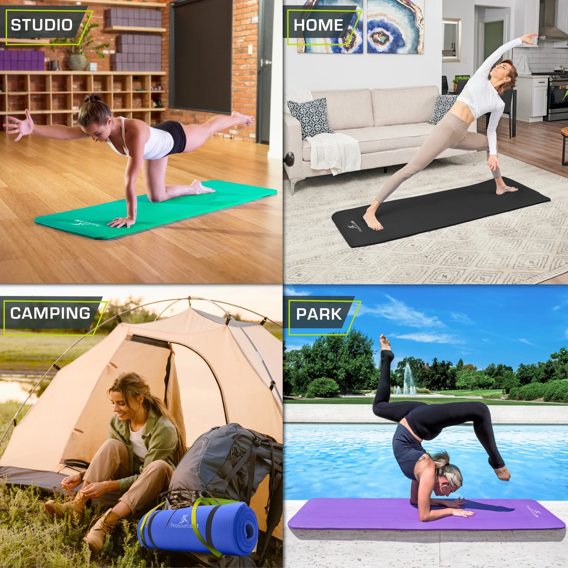 Premium Extra Thick Yoga and Pilates Mat - Available in 1/2-Inch and 1-Inch Thickness for Enhanced Fitness Experience