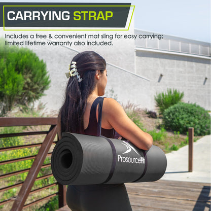 Premium Extra Thick Yoga and Pilates Mat - Available in 1/2-Inch and 1-Inch Thickness for Enhanced Fitness Experience