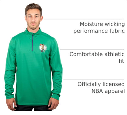Men's NBA Official Super Soft Long Sleeve Quarter Zip T-Shirt