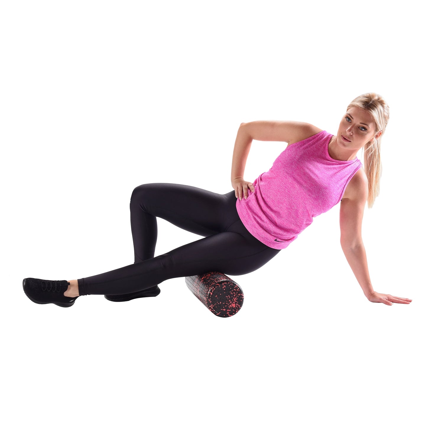 18-Inch High-Density Foam Roller in Red and Black